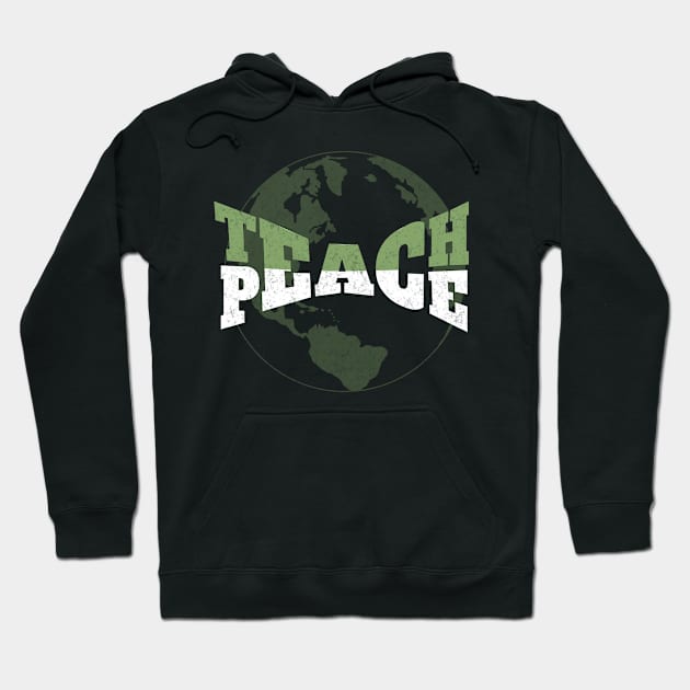 Teach World Peace Tolerance Compassion Hoodie by Cosmic Dust Art